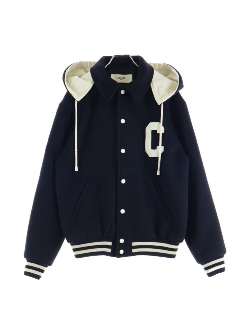 Celine Double Faced Face Cashmere Teddy Jacket Black Wool